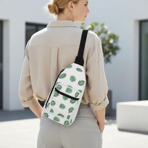 Lightweight Green Kiss Pattern Sling Bag Travel - Dipaliz - Cross Body Bags