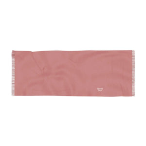 Lightweight Pink Fringe Scarf – Personalized Minimal Everyday Wrap - Scarves & Shawls