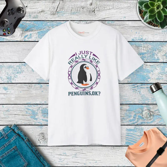 Rock the Look in Unisex Ultra Cotton Penguin Tee - White / s T-shirt