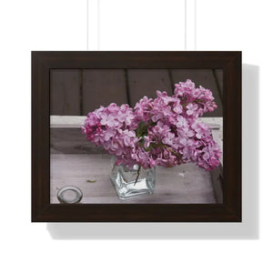 Lilacs Gallery Canvas - Framed Horizontal Poster Art - Dipaliz - 14″ x 11″ / Walnut - Posters Prints & Visual Artwork