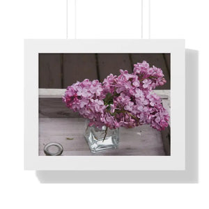 Lilacs Gallery Canvas - Framed Horizontal Poster Art - Dipaliz - 14″ x 11″ / White - Posters Prints & Visual Artwork