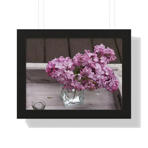 Lilacs Gallery Canvas - Framed Horizontal Poster Art - Dipaliz - 16″ x 12″ / Black - Posters Prints & Visual Artwork