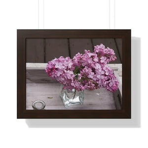 Lilacs Gallery Canvas - Framed Horizontal Poster Art - Dipaliz - 16″ x 12″ / Walnut - Posters Prints & Visual Artwork