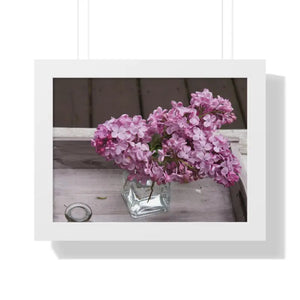 Lilacs Gallery Canvas - Framed Horizontal Poster Art - Dipaliz - 16″ x 12″ / White - Posters Prints & Visual Artwork