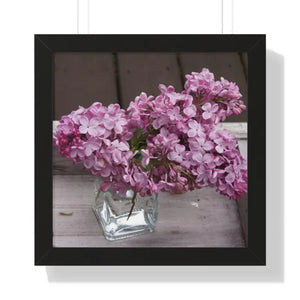 Lilacs Gallery Canvas - Framed Horizontal Poster Art - Dipaliz - 16″ x / Black - Posters Prints & Visual Artwork