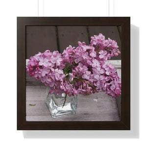Lilacs Gallery Canvas - Framed Horizontal Poster Art - Dipaliz - 16″ x / Walnut - Posters Prints & Visual Artwork