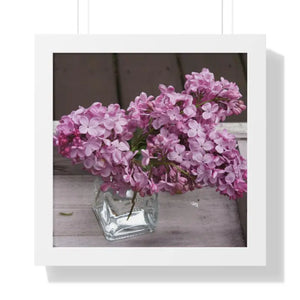 Lilacs Gallery Canvas - Framed Horizontal Poster Art - Dipaliz - 16″ x / White - Posters Prints & Visual Artwork