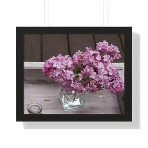 Lilacs Gallery Canvas - Framed Horizontal Poster Art - Dipaliz - 20’’ x 16’’ / Black - Posters Prints & Visual Artwork