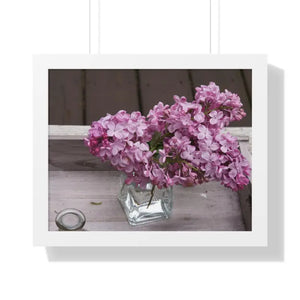 Lilacs Gallery Canvas - Framed Horizontal Poster Art - Dipaliz - 20’’ x 16’’ / White - Posters Prints & Visual Artwork