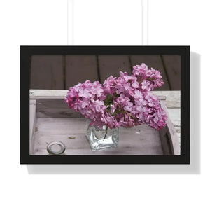 Lilacs Gallery Canvas - Framed Horizontal Poster Art - Dipaliz - 24″ x 16″ / Black - Posters Prints & Visual Artwork