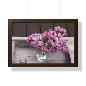 Lilacs Gallery Canvas - Framed Horizontal Poster Art - Dipaliz - 24″ x 16″ / Walnut - Posters Prints & Visual Artwork