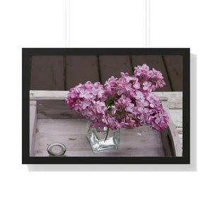Lilacs Gallery Canvas - Framed Horizontal Poster Art - Dipaliz - 30’’ x 20’’ / Black - Posters Prints & Visual Artwork