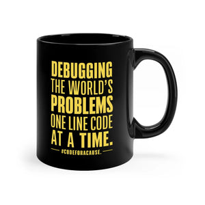 Sleek Coding Ceramic Mug - Black Minimalist Art - Dipaliz - Mugs