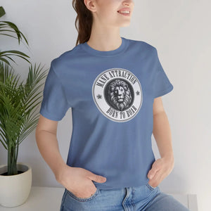Soft Cotton Lion Born to Roar Tee Quality Print - Dipaliz - T-shirts
