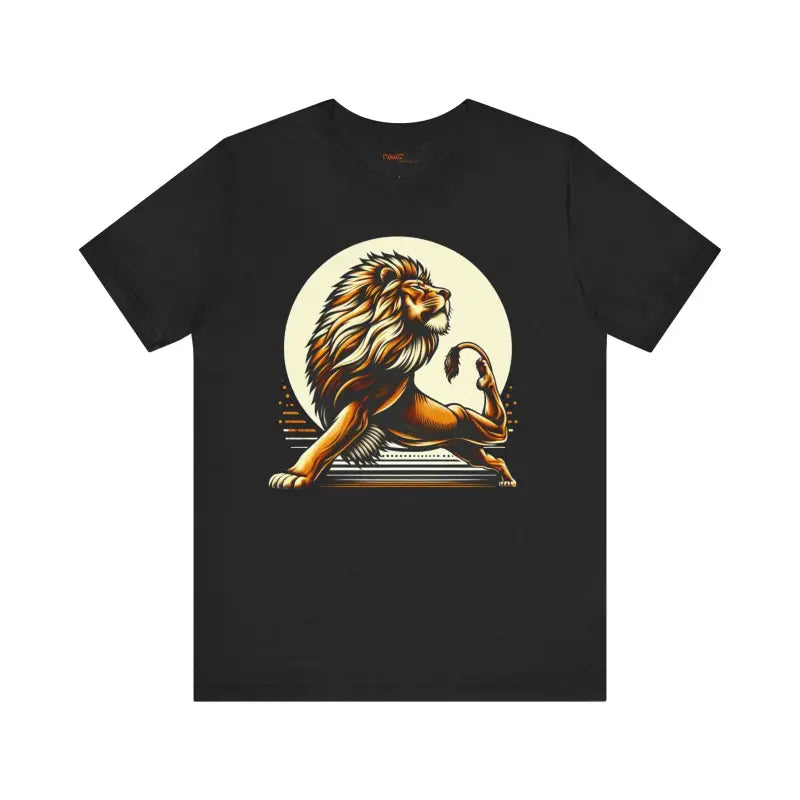 Unleash your Inner Lion with the Ultimate Yoga Short Sleeve Tee - T-shirt