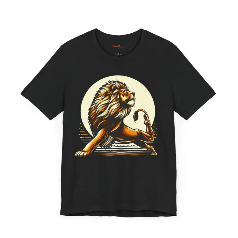 Unleash your Inner Lion with the Ultimate Yoga Short Sleeve Tee - T-shirt