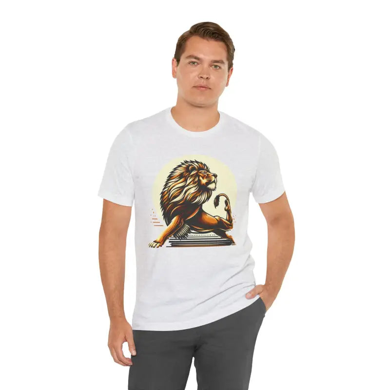 Unleash your Inner Lion with the Ultimate Yoga Short Sleeve Tee - Ash / s T-shirt