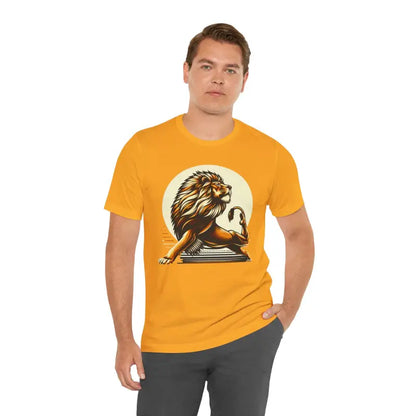 Unleash your Inner Lion with the Ultimate Yoga Short Sleeve Tee - Gold / s T-shirt