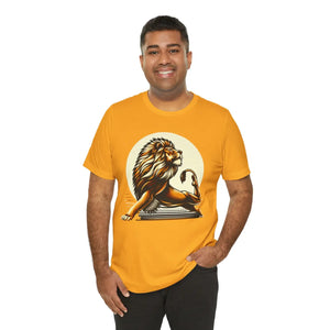 Athletic Lion Yoga Short Sleeve Tee - Cotton - Dipaliz - T-shirts