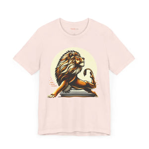 Athletic Lion Yoga Short Sleeve Tee - Cotton - Dipaliz - T-shirts
