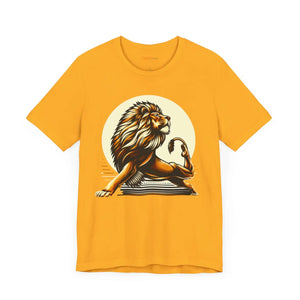 Athletic Lion Yoga Short Sleeve Tee - Cotton - Dipaliz - T-shirts