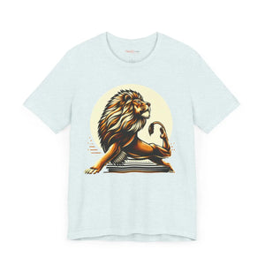Athletic Lion Yoga Short Sleeve Tee - Cotton - Dipaliz - T-shirts