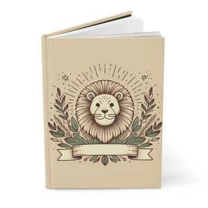 Lion Leaf Hardcover Journal - Wraparound Print - Dipaliz - Journals