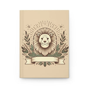 Lion Leaf Hardcover Journal - Wraparound Print - Dipaliz - Journals