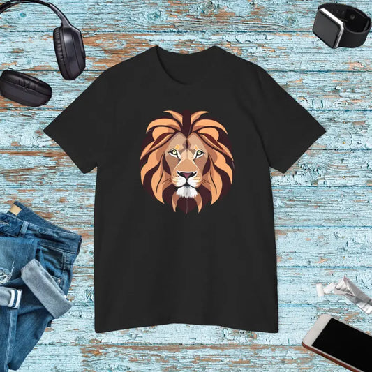 Roar in Style: Deluxe Unisex Lion Tee - Solid Black Blend / Xs T-shirt