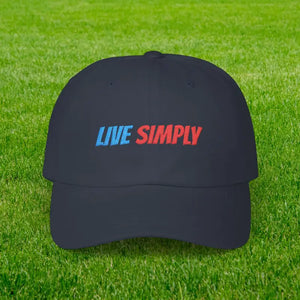 Live Simply Classic Dad Cap - Minimalist Style - Dipaliz - Navy / one Size - Baseball Caps