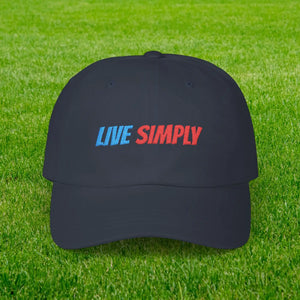 Live Simply Classic Dad Cap - Minimalist Style - Dipaliz - Baseball Caps