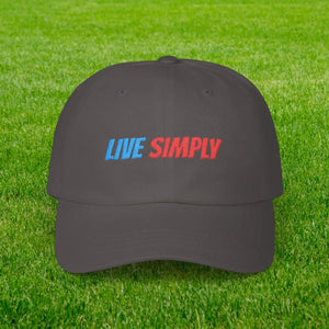 Live Simply Classic Dad Cap - Minimalist Style - Dipaliz - Baseball Caps