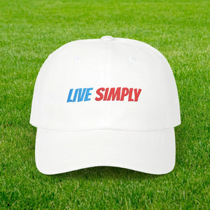 Live Simply Classic Dad Cap - Minimalist Style - Dipaliz - Baseball Caps