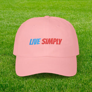 Live Simply Classic Dad Cap - Minimalist Style - Dipaliz - Baseball Caps
