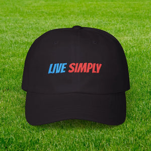 Live Simply Classic Dad Cap - Minimalist Style - Dipaliz - Baseball Caps