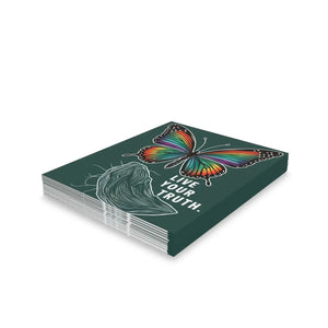 Vibrant Pride Greeting Cards - Butterfly Cardstock - Dipaliz - & Note