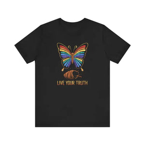 Live your Truth Butterfly Tee - Unisex Jersey Pride Shirt - Dipaliz - T-shirts