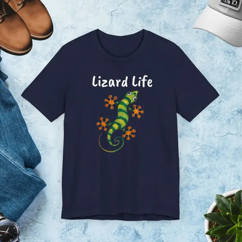 Unleash your Style with the Lizard Life Jersey Short Sleeve Tee - Navy / s T-shirt