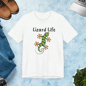 T-shirt - Lizard Life Tee - Unisex Jersey Short Sleeve Comfort - Dipaliz White / Xs