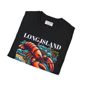 Lobster with Long Island Fisherman Tee - Unisex Comfort - Dipaliz - T-shirts