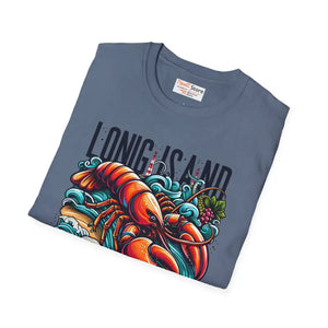 Lobster with Long Island Fisherman Tee - Unisex Comfort - Dipaliz - T-shirts