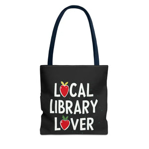 Bags - Library Lover Aop Tote Bag for Bookworms - Dipaliz 13’’ × / Navy