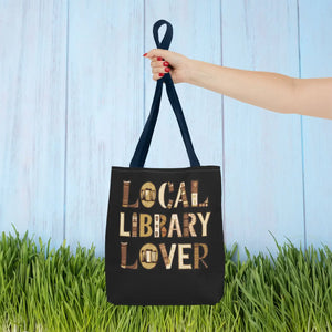 Vibrant Blue Aop Tote Bag - Local Library Lover - Dipaliz - Shopping Totes