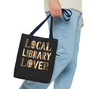 Vibrant Blue Aop Tote Bag - Local Library Lover - Dipaliz - Shopping Totes