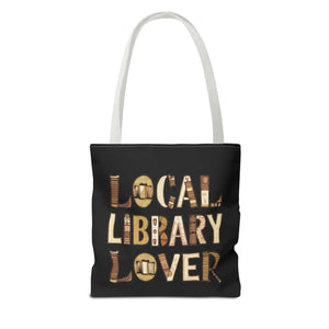 Vibrant Blue Aop Tote Bag - Local Library Lover - Dipaliz - Shopping Totes