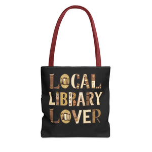 Vibrant Blue Aop Tote Bag - Local Library Lover - Dipaliz - Shopping Totes