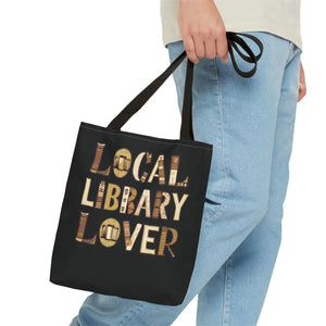 Vibrant Blue Aop Tote Bag - Local Library Lover - Dipaliz - Shopping Totes