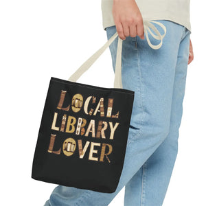 Vibrant Blue Aop Tote Bag - Local Library Lover - Dipaliz - Shopping Totes