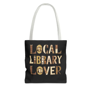 Vibrant Blue Aop Tote Bag - Local Library Lover - Dipaliz - Shopping Totes