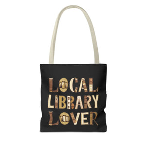 Vibrant Blue Aop Tote Bag - Local Library Lover - Dipaliz - Shopping Totes